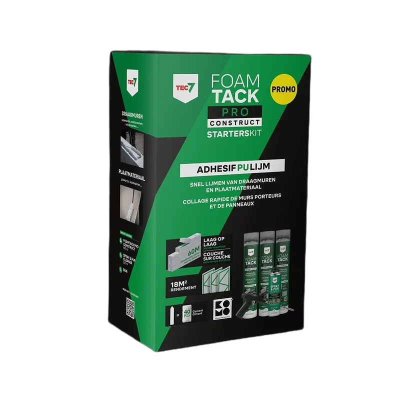 TEC7 670995000 FoamTack Pro Construct Starter Kit Mousse adhésive