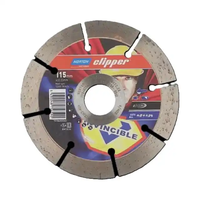 Norton Clipper 70184603342 Mr. Invincible Lame de scie diamantée 115 x 22,23 mm Universelle
