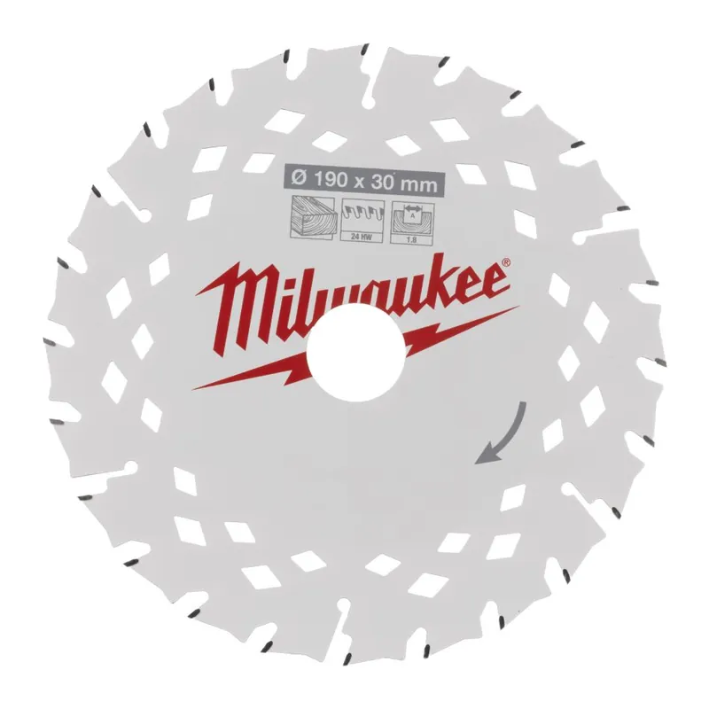 Milwaukee Accessoires 4932498976 Lame de scie circulaire bois 190 x 30 x 1,8 ATB 24T