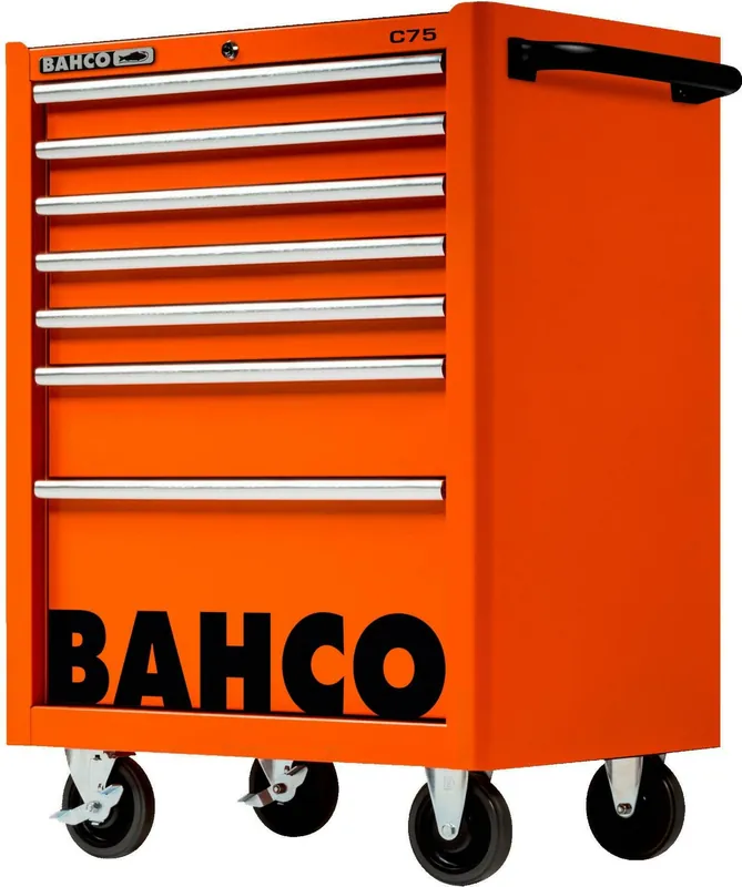 Bahco 1475K7 Classic C75 Chariot à outils 7 tiroirs orange 986x501x763 mm