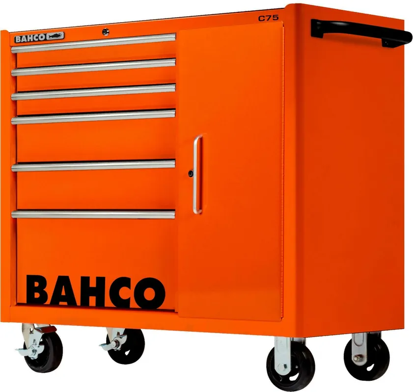 Bahco 1475KXL6C Classic S75 Chariot à outils avec 6 orange 1100x501x986 mm