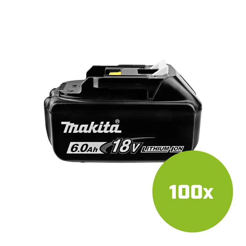Makita Accessoires BL1860BMEGAPACK100 100 x batteries 18 volts 6.0 AH Li-ion