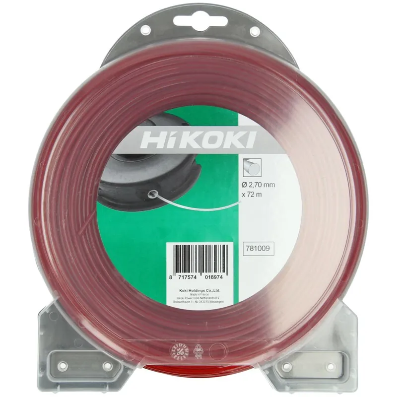HIKOKI Accessoires 781008 Fil de coupe rond 2.7mm rouge L=36m 226 gr