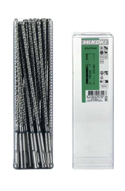 HIKOKI Accessoires 783343 25 marteaux perforateurs SDS-plus FCH 4-cutter 5.5x 50/115 mm