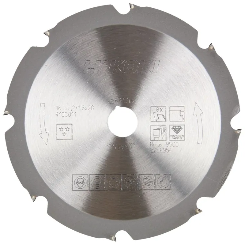 HIKOKI Accessoires 4100011 Lame de scie PCD 160x20 z8 dent plate