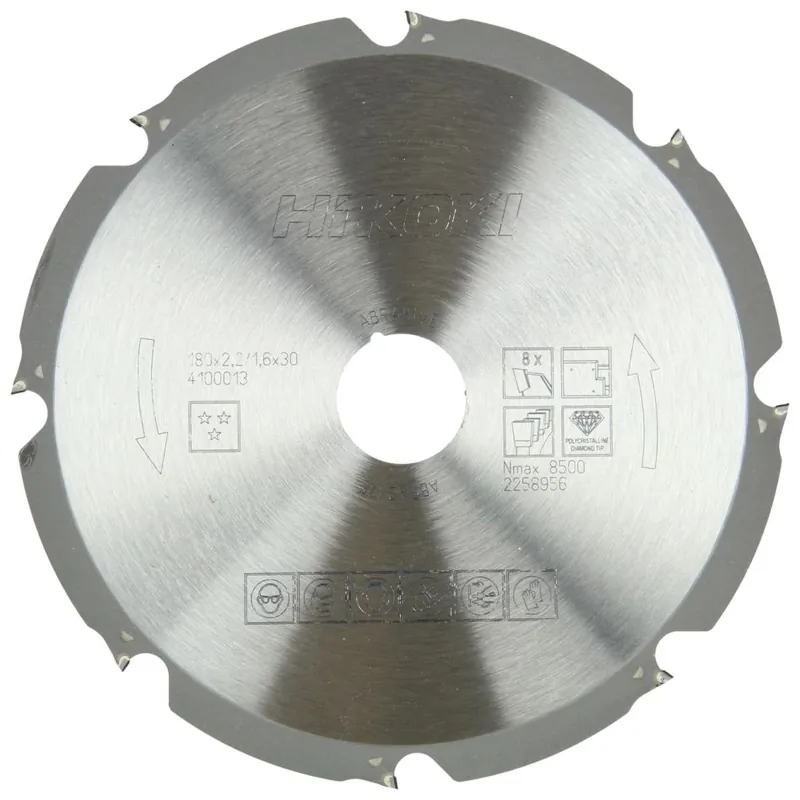 HIKOKI Accessoires 4100013 Lame de scie PCD 180x30 z8 à dent plate