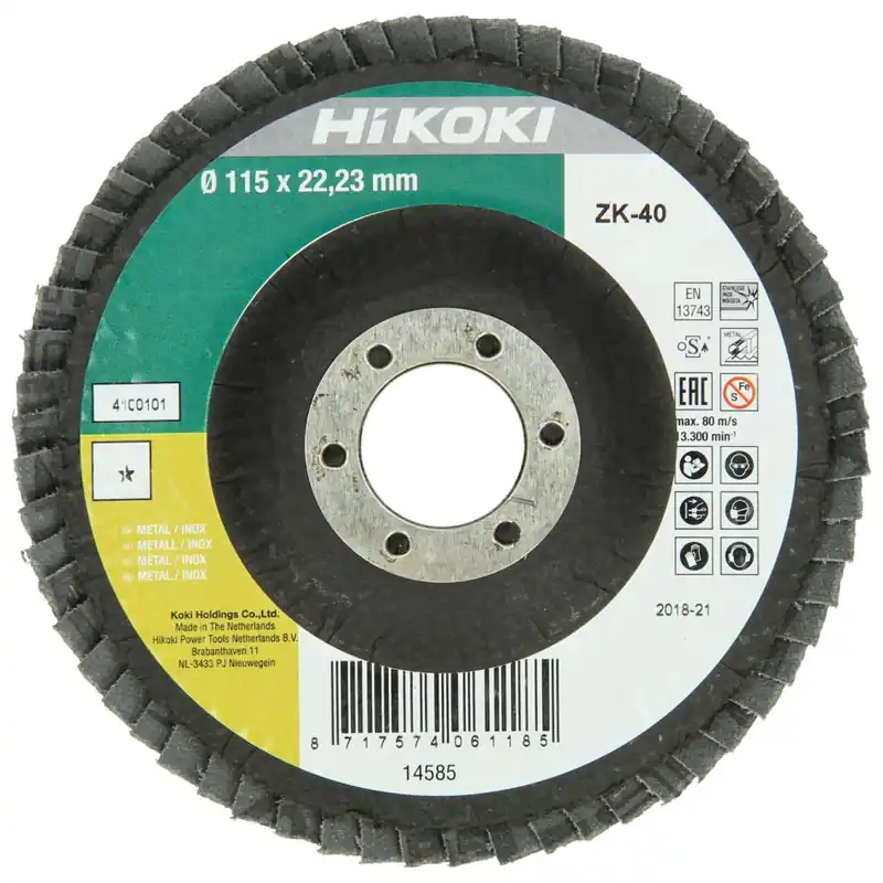 HIKOKI Accessoires 4100102 Disque à lamelles 115 mm ZK 60 HSP concave