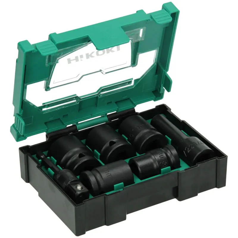 HIKOKI Accessoires 40030025 Jeu de clés à douille/7 pièces/taille 2