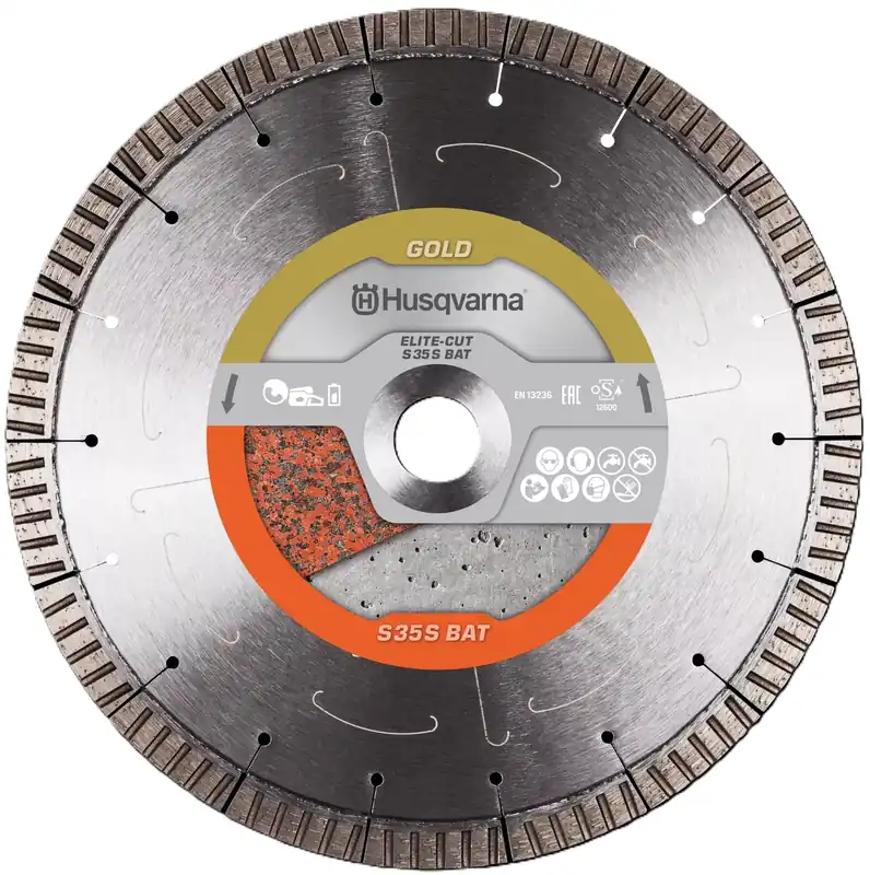 Husqvarna 598715001 Elite-Cut S35 S PACE Exo Grit Silence Lame de scie diamantée humide/sèche Universelle 300x25.4 mm
