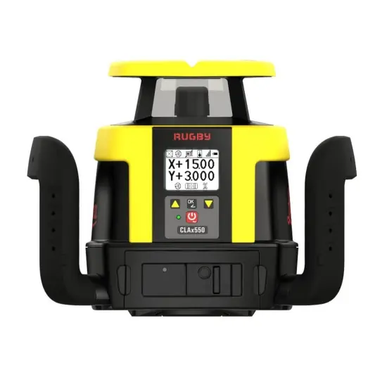 Leica 6018541 Rugby CLAx550 Self-levelling Battery rotation laser horizontal et vertical 1x batterie et chargeur en mallette