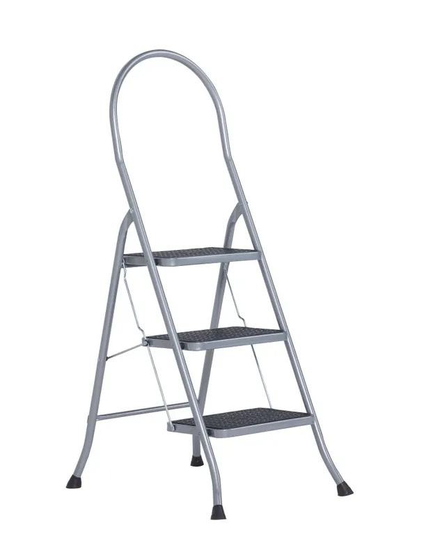 Altrex 500951 Escabeau ménager Cromato 3 marches avec barre haute Silver