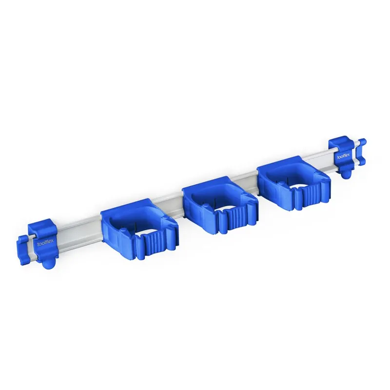 Toolflex TF030506 Un rail en aluminium 540 mm bleu - avec 3 supports