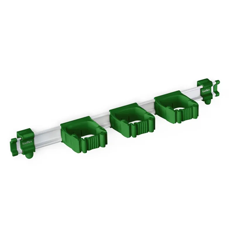 Toolflex TF030605 Un rail en aluminium vert 540 mm - avec 3 supports