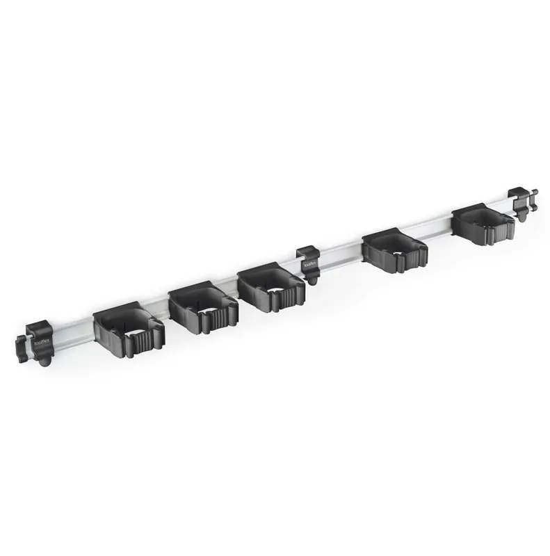 Toolflex TF050104 Un rail en aluminium noir 940 mm - avec 5 supports