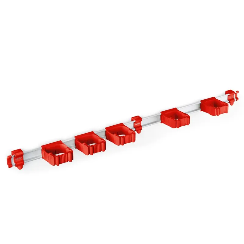 Toolflex TF050203 Un rail en aluminium rouge 940 mm - avec 5 supports