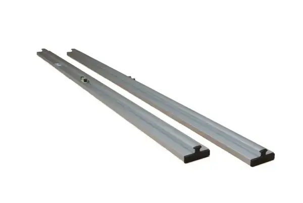 Rabo 60-1043G150 Jeu de rails au sol en aluminium 150 cm avec fiole et profil de poignée pour une prise en main et un guidage optimaux 2ST