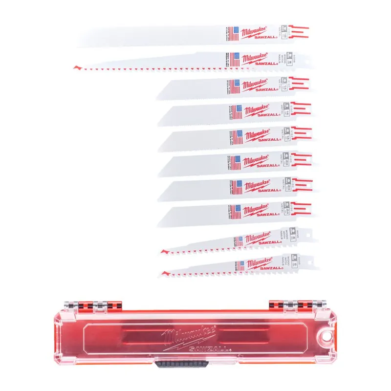 Milwaukee Accessoires 49472211 Sawzall Jeu de lames de scie à guichet 10 pièces