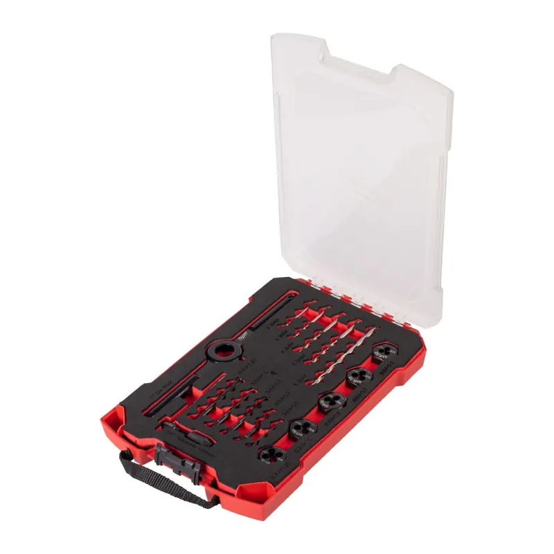 Milwaukee Accessoires 4932498720 Set de taraudage et de coupe métrique en boîte PACKOUT 17 pièces