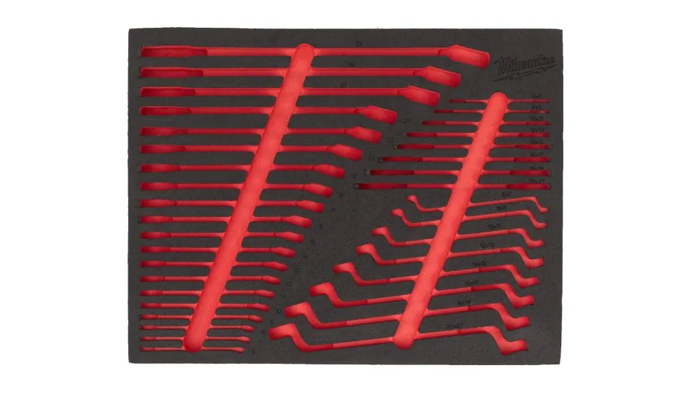 Milwaukee Accessoires 4932500764 Vide Jeu de clés mixtes en mousse 36 pièces
