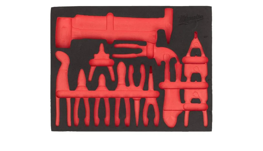 Milwaukee Accessoires 4932500766 Vide Jeu de pinces et de marteaux en mousse 14 pièces