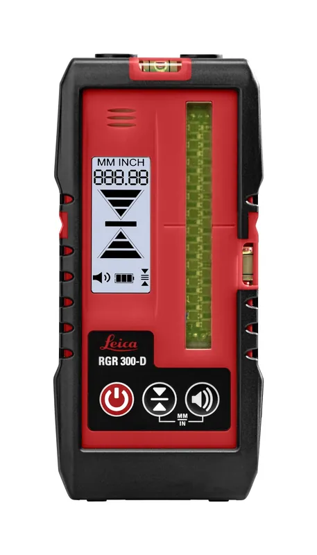 Leica 1017990 RGR 300-D mm Récepteur portatif pour faisceaux laser rouges et verts