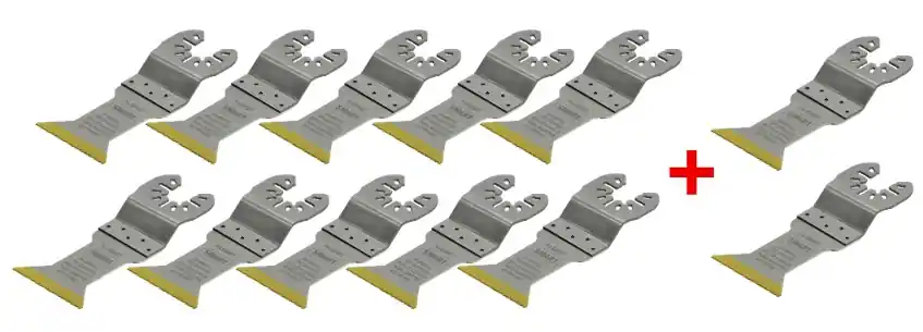 Smart Blades 044BMT10+2 Jeu de lames de scie BIM Multittool 44mm avec revêtement en titane 10 pièces + 2 lames de scie supplémentaires dans SMARTBoX