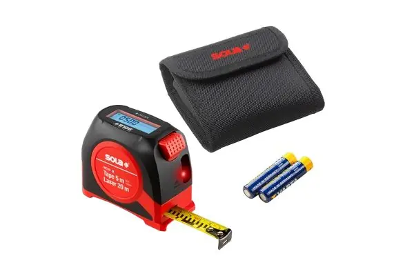 Sola 71510201 METEC Mètre à ruban numérique avec télémètre laser