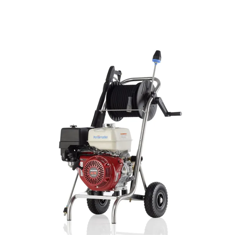 Kränzle 61806.9 Profi-jet B 20/200 Nettoyeur haute pression à eau froide chariot en acier inoxydable avec régulateur de vitesse avec embout TK D12