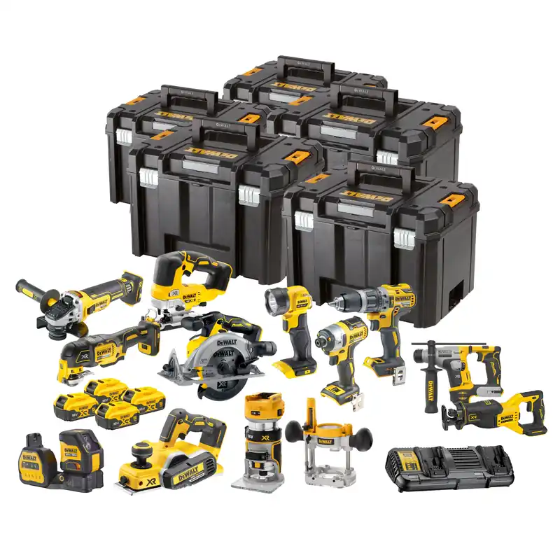 DeWalt DCK1014P4T Combopack 12 pièces XR 18 Volt 5.0 Ah Li-Ion incl. 4 batteries + 5 ans de garantie !