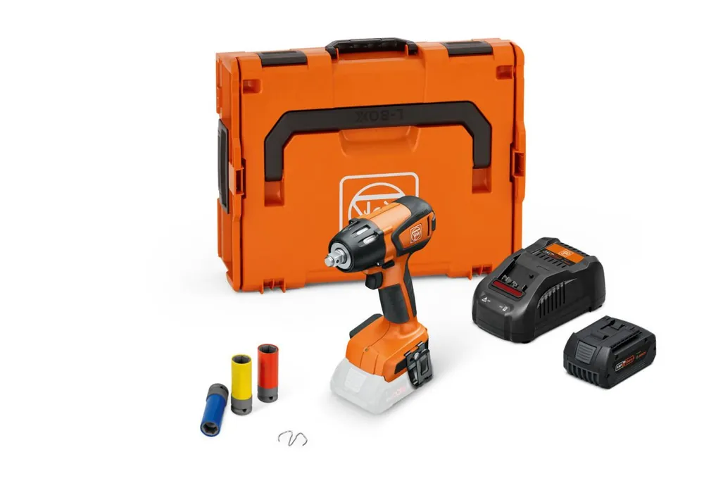 Fein 71151062000 ASCD 18-300 W2 AS Visseuse à percussion sans fil IMPACT TAPING TOP SET 2 1x batterie 18V 5.0Ah et chargeur dans valise L-BOXX