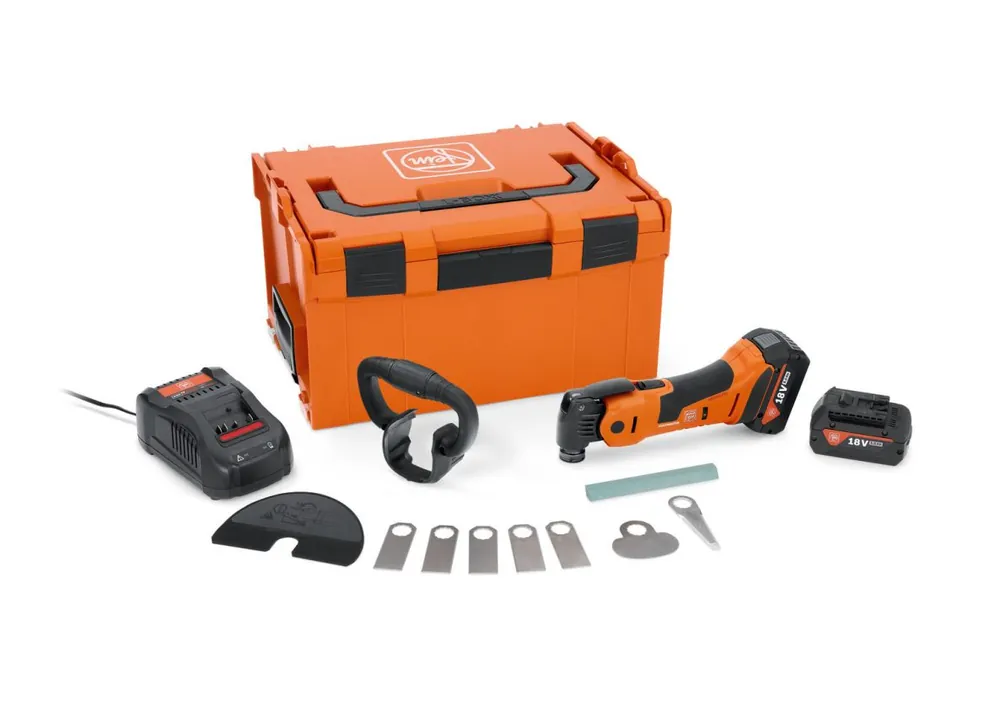 Fein 71293763000 AMM 700 1.7 Q AS Accu multi-outils pour la rénovation des joints 2x 18V 5.0Ah batteries et chargeur dans une valise L-BOXX