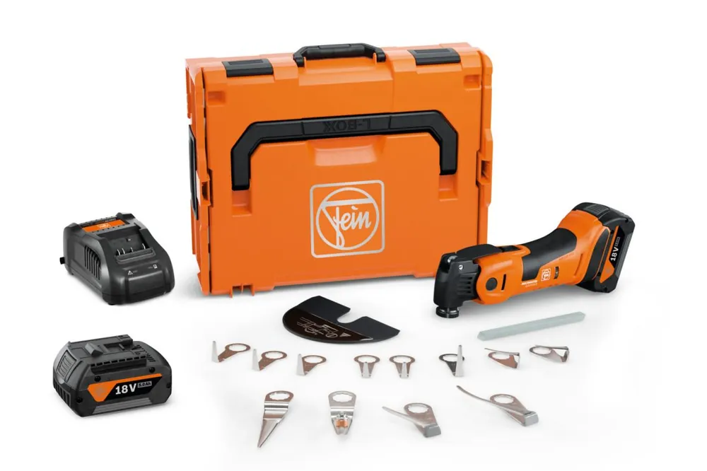 Fein 71293762000 AMM 700-1.7 Q AUTOMOTIVE AS Accu-multitool 2x 18V 5.0Ah batteries et chargeur dans une valise L-BOXX
