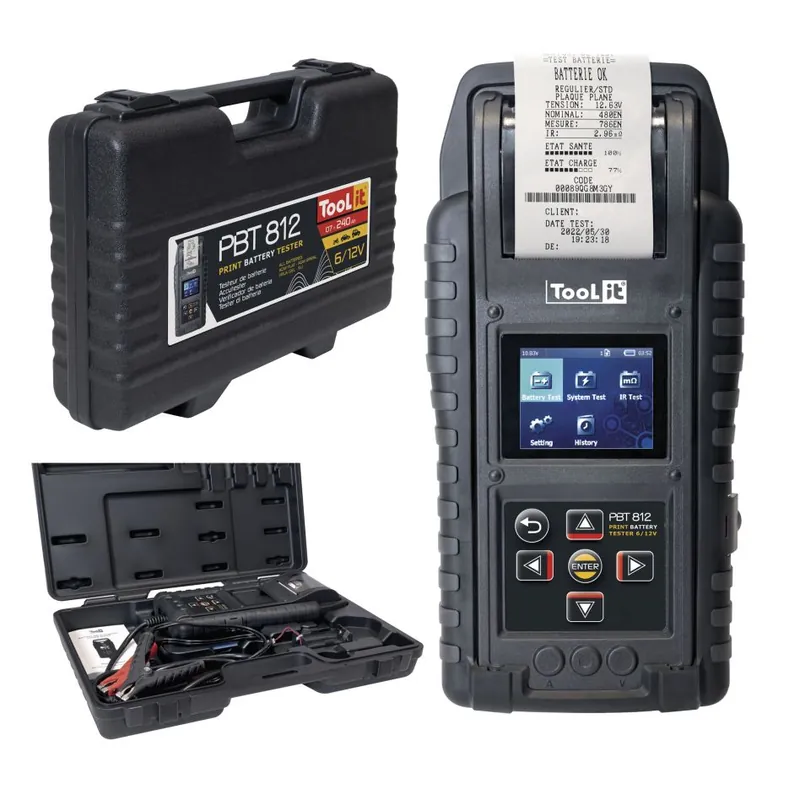 Gys 5192076686 PBT 812 Testeur de batterie avec imprimante