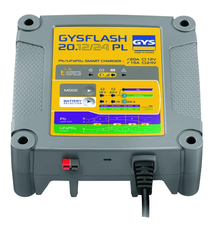 Gys 5192026049 GYSFLASH 20.12-24 PL 12/24V Chargeur de batterie