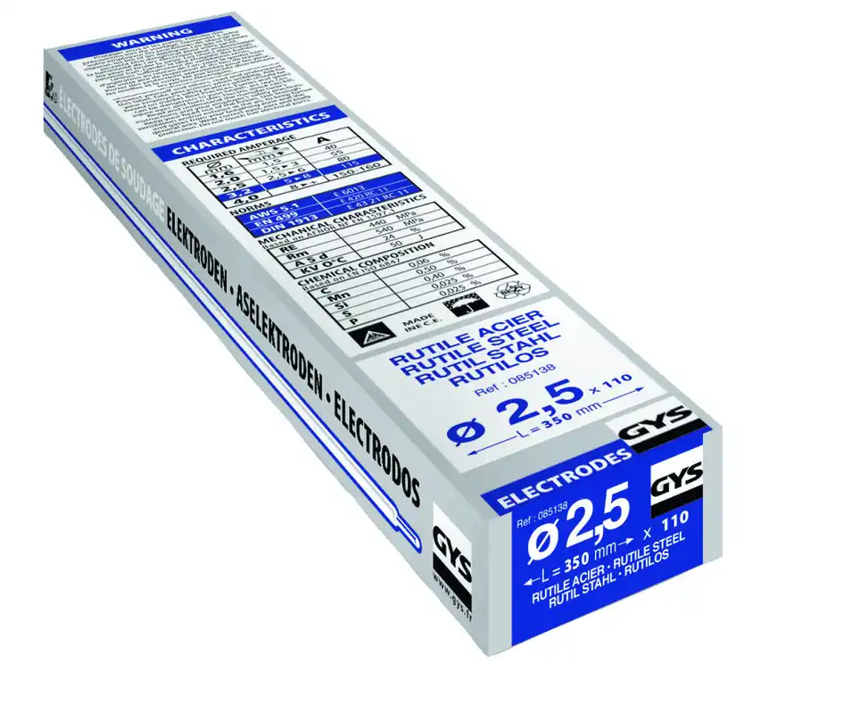 Gys 5193085138 Électrodes en acier Ø2.5 x 350 mm 110 pièces