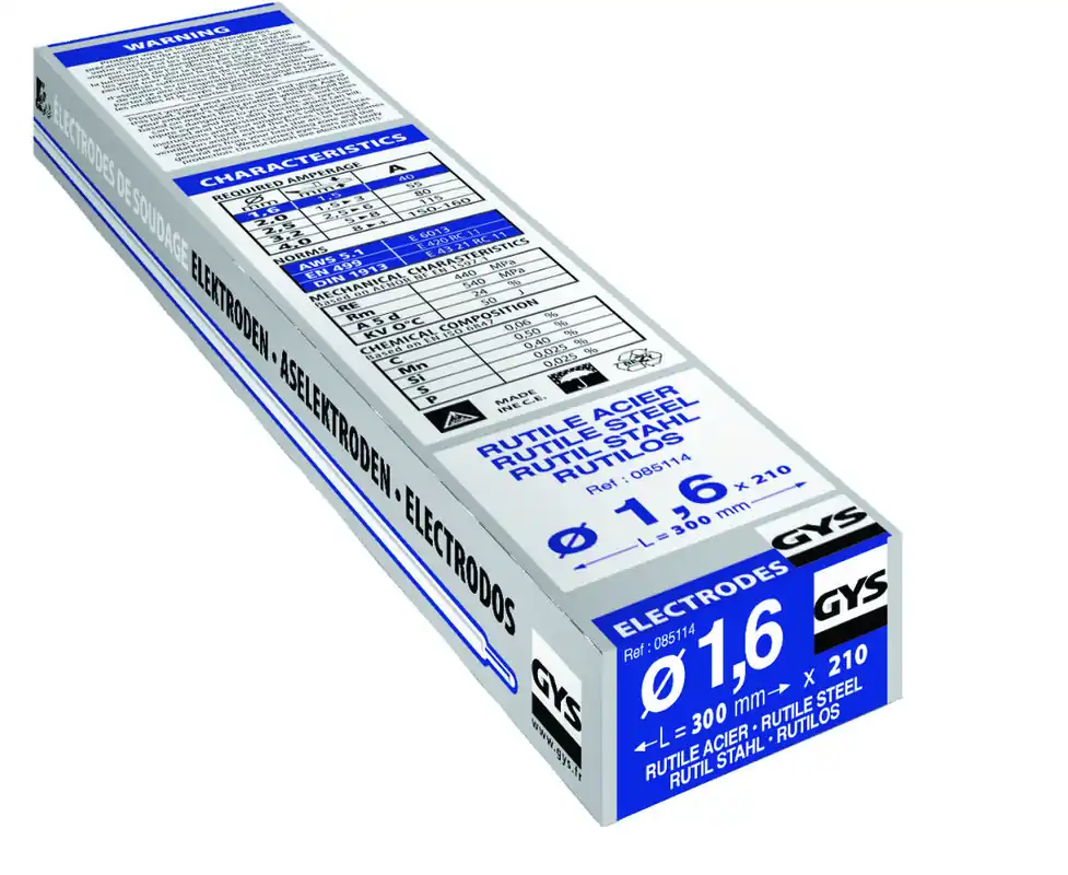 Gys 5193085114 Electrodes acier Ø1.6 x 300 mm 210 pièces