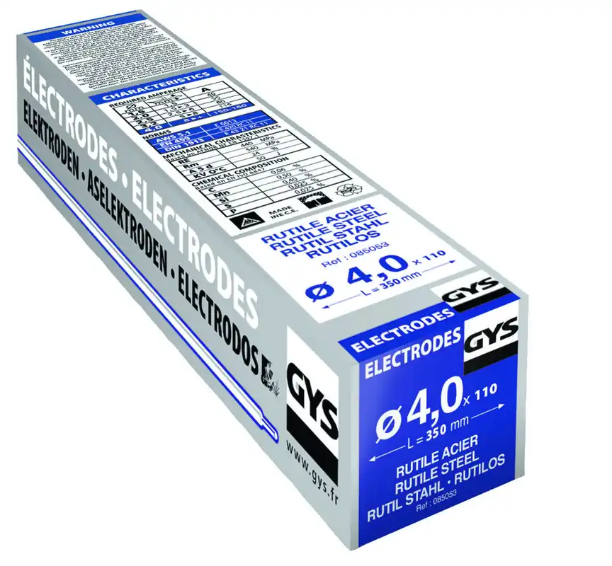 Gys 5193085053 Électrodes en acier Ø4.0 x 350 mm 110 pièces