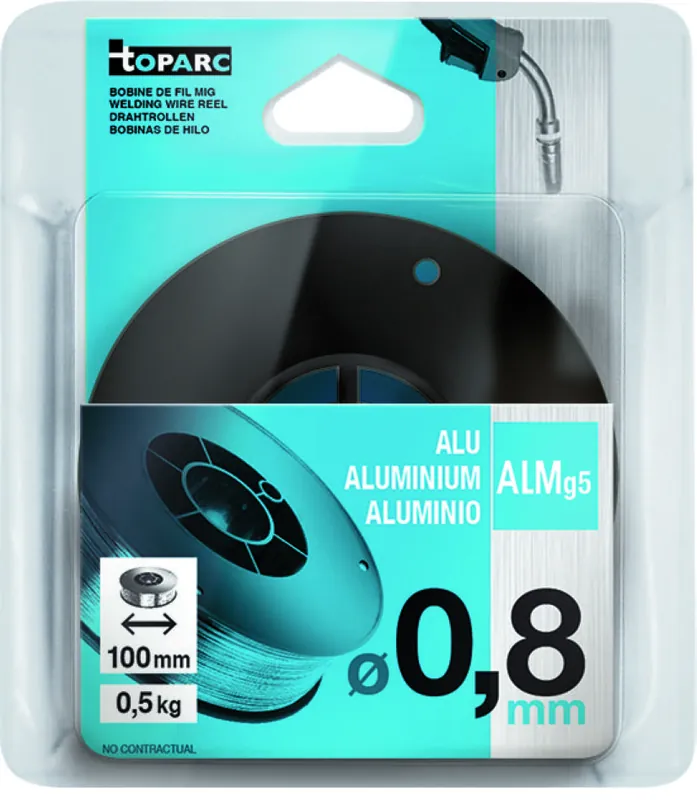 Gys 5193086548 Fil de soudure aluminium AlMg5 Ø0.8 mm bobine de fil S100 0.5kg
