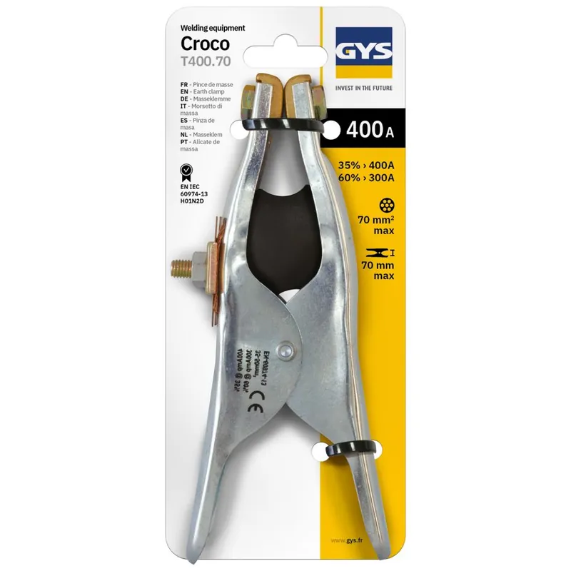 Gys 5193043206 Borne de terre jusqu‘à 300/400A sous blister