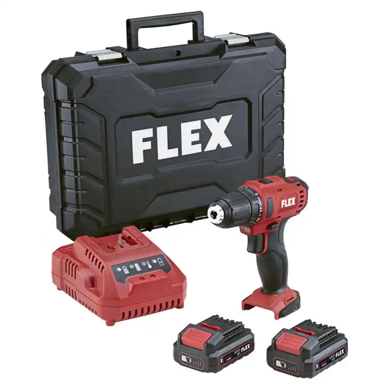 Flex-tools 532274 DD2G 12-LDBC/2.5 Perceuse sans fil 12 V avec batteries et chargeur en mallette
