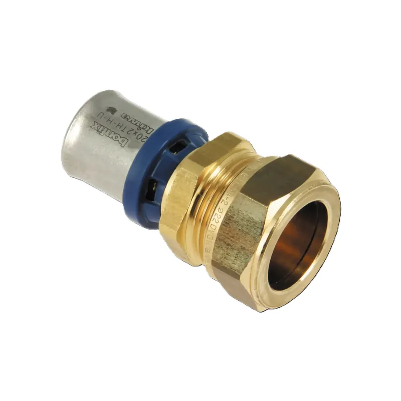 Bonfix 2004115 Réducteur droit Alu-press 20 x 22 mm raccord à compression