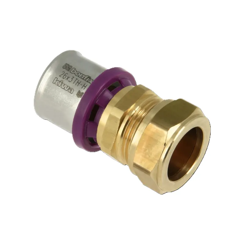 Bonfix 2004120 Réducteur droit Alu-press 26 x 22 mm raccord à compression