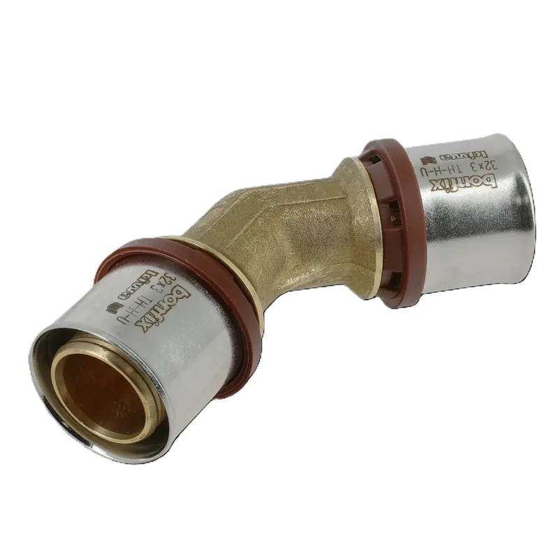 Bonfix 2004725 Accouplement à genouillère Alu-press 45° 32 x 32 mm