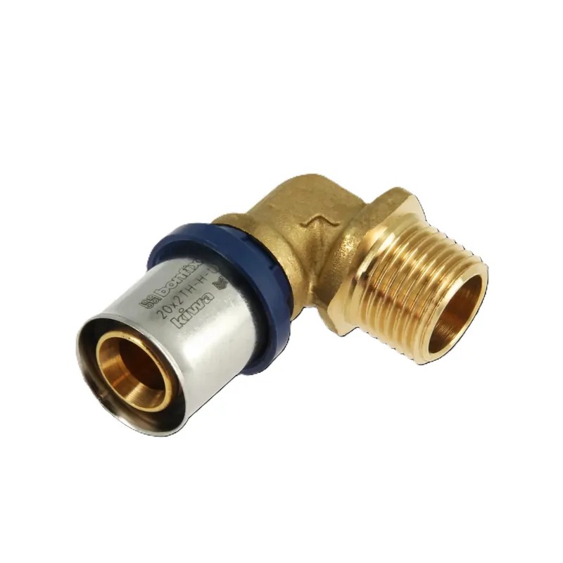 Bonfix 2001025 Raccord à genou alu-press filetage mâle 3/4" x 20 mm