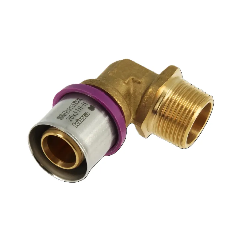 Bonfix 2001035 Accouplement à genouillère Alu-press filetage extérieur 3/4" x 26 mm