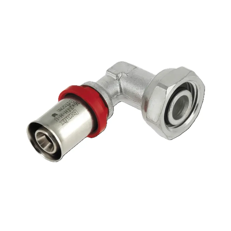 Bonfix 2004410 Raccord à genouillère Alu-press pour réservoir de chasse encastré 1/2" x 22 mm
