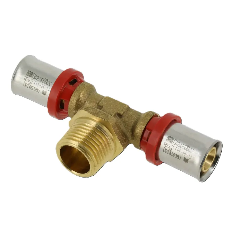 Bonfix 2000605 Té alu-press 16 x 1/2" x 16 mm