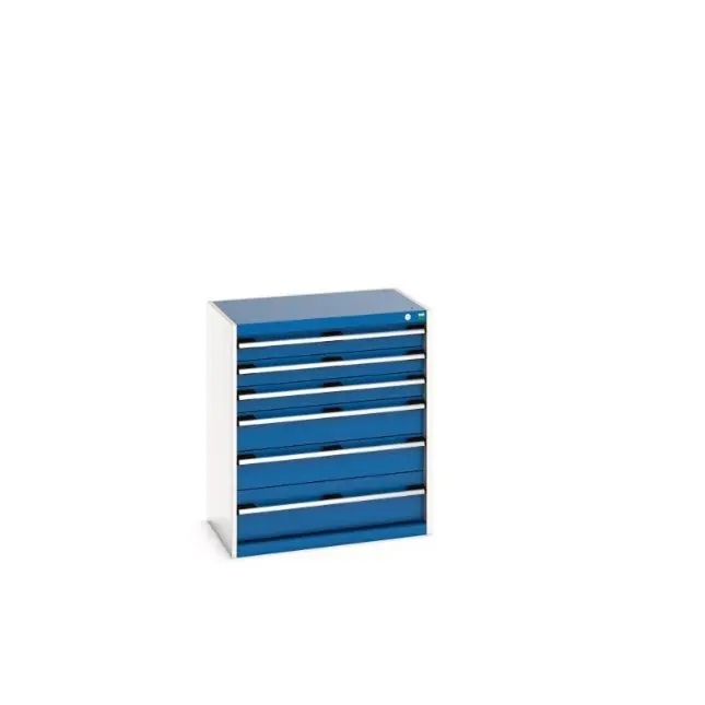 Bott 40012087.11V Armoire à tiroirs SL-859-6.3, avec 6 tiroirs VN, LxPxH 800x525x900mm, RAL 7035 / RAL 5010