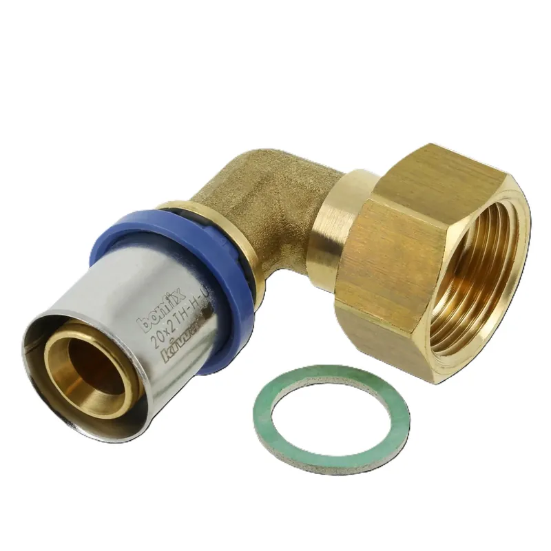 Bonfix 2002105 Accouplement à genouillère Alu-press en 2 parties avec anneau d‘arrêt 3/4 "x 20 mm