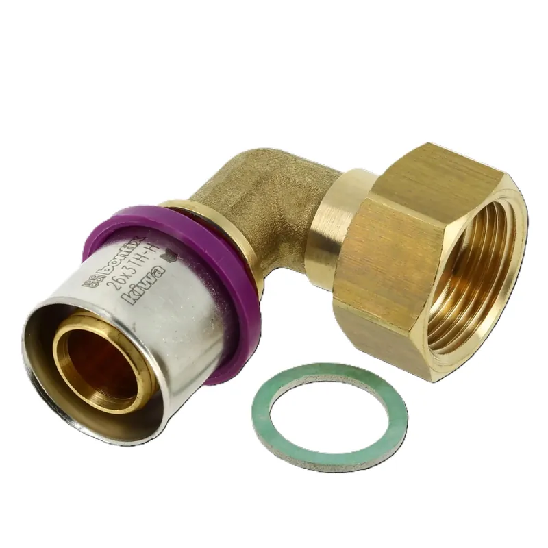 Bonfix 2002115 Accouplement à genouillère Alu-press en 2 parties avec anneau d‘arrêt 3/4 "x 26 mm